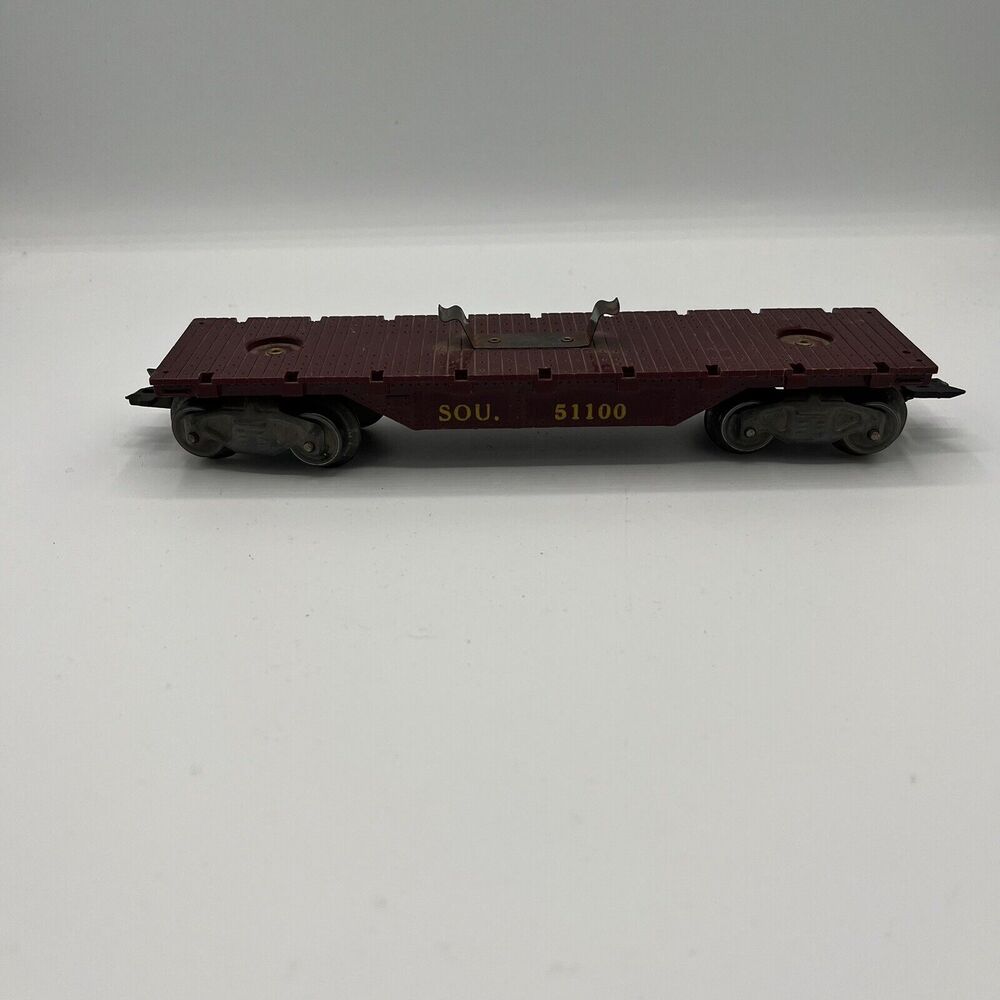 Vintage Louis Marx O Scale Electric Flat Car SOU. 51100 UNTESTED With Clip